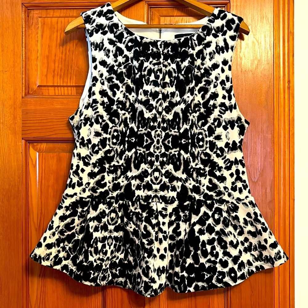 Mossimo animal print peplum top